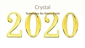  Presentation with new year 2019 - Cool new PPT layouts with year-2020-golden-background backdrop and a cream colored foreground