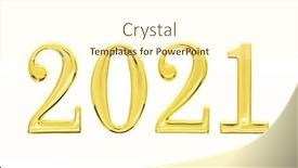  Presentation with new year card - Beautiful PPT layouts featuring year-2021-golden-background backdrop and a cream colored foreground