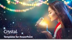  Presentation with fairy night - PPT layouts featuring year and christmas scene beauty background and a navy blue colored foreground