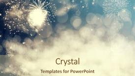  Presentation with glitter - Cool new theme with year and copy space - magic backdrop and a  colored foreground