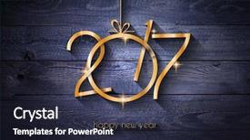  Presentation with new year card - PPT theme enhanced with year background for your flyer background and a wine colored foreground