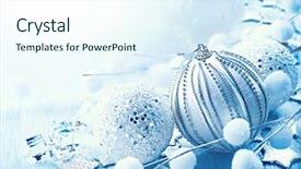  Presentation with christmas border design - Colorful slides enhanced with year bauble and decoration border backdrop and a sky blue colored foreground