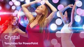  Presentation with birthday celebration - Presentation design consisting of year celebration friends bachelorette party background and a violet colored foreground