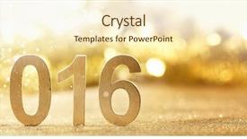 Presentation with new year - Presentation design with year decoration closeup on 2016 background and a cream colored foreground