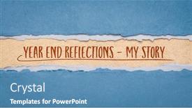  Presentation with end year - Theme with year-end-reflections-my-story and a teal colored foreground