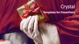  Presentation with new year - Presentation theme consisting of year gift behind his back background and a violet colored foreground