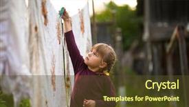  Presentation with sweet clover - Slides featuring year girl with the clothesline background and a  colored foreground