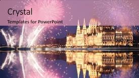  Presentation with budapest - Slide set consisting of year in the city - budapest background and a lemonade colored foreground