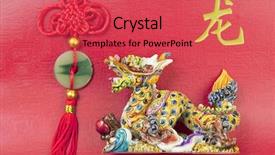  Presentation with chinese dragon - Presentation theme having year of dragon chinese new background and a red colored foreground