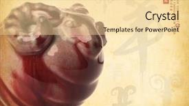  Presentation with old paper - Presentation design with year of the goat calligraphy background and a blonde colored foreground