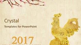  Presentation with gold - Cool new presentation with year of the rooster gold backdrop and a lemonade colored foreground