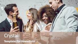  Presentation with retirement party invitation 65th birthday - Theme enhanced with year or birthday party opening background and a coral colored foreground