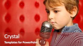  Presentation with performance - Cool new presentation with year performance presentation - sad boy with microphone backdrop and a  colored foreground