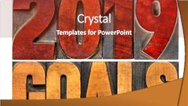  Presentation with new year 2019 - Colorful PPT layouts enhanced with year resolution concept - isolated text backdrop and a tawny brown colored foreground