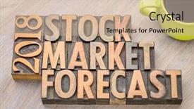  Presentation with 2018 - Slide deck with year review - 2018 stock market forecast word background and a soft green colored foreground