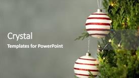  Presentation with christmas silver blue turquoise baubles - Slide set enhanced with year round family - christmas baubles on a fir background and a  colored foreground