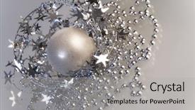  Presentation with silver christmas - Audience pleasing presentation consisting of year round family - christmas decoration with silver glittery backdrop and a  colored foreground