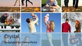  Presentation with family - Audience pleasing presentation consisting of year round family backdrop and a light blue colored foreground