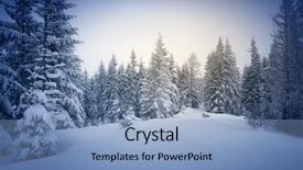  Presentation with new year - Amazing PPT theme having year s landscape fresh snow backdrop and a light blue colored foreground