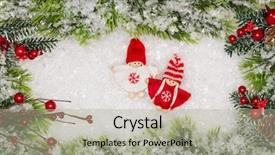  Presentation with new year card - Presentation with year symbol children playing theme background and a mint green colored foreground