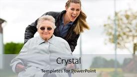  Presentation with nursing - Slides with green fern and old trees covered with moss background and a tawny brown colored foreground