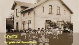  Presentation with old people - Presentation design having years ago - very old photograph background and a tawny brown colored foreground