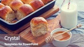  Presentation with yeast - Amazing slide set having yeast - brioche buns with honey backdrop and a coral colored foreground