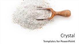  Presentation with flour - Beautiful theme featuring yeast - rye flour in scoop backdrop and a white colored foreground