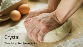  Presentation with dough - Colorful slides enhanced with kneading the dough backdrop and a coral colored foreground