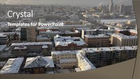  Presentation with skyscraper - Presentation design enhanced with yekaterinburg-russia-january-5-2011 background and a gray colored foreground