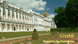  Presentation with russia - Slide deck enhanced with palace at tsarskoe syolo pushkin background and a tawny brown colored foreground