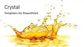  Presentation with orange juice - Slides having yellow - orange juice splash isolated background and a white colored foreground