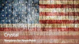  Presentation with american history old flag - Slide deck featuring yellow abstract - american flag background background and a coral colored foreground