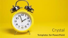  Presentation with alarm - Beautiful theme featuring yellow-alarm-clock backdrop and a yellow colored foreground