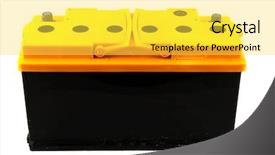  Presentation with black yellow - Beautiful presentation design featuring yellow and black car battery backdrop and a yellow colored foreground