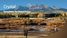 Presentation with rail - Amazing PPT theme having yellow and green aspen backdrop and a teal colored foreground