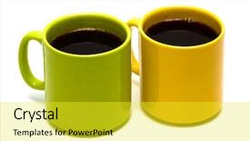 Presentation with yellow green - Amazing theme having yellow-and-green-mug backdrop and a yellow colored foreground