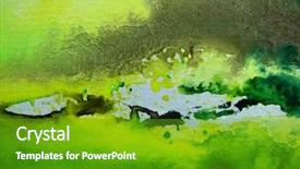  Presentation with watercolor - Colorful PPT layouts enhanced with yellow and green watercolor backdrop and a tawny brown colored foreground