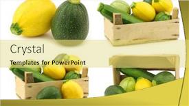  Presentation with interior design yellow and green - Slide deck featuring yellow-and-green-zucchini-cucurbita background and a yellow colored foreground