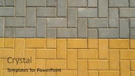  Presentation with paving - PPT theme having yellow and grey paving tile for background or texture background and a gold colored foreground