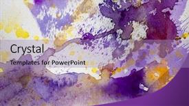  Presentation with watercolor - Presentation having yellow and purple watercolor background background and a light blue colored foreground