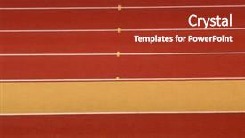  Presentation with athletics - Amazing theme having yellow and red athletics race track detail backdrop and a tawny brown colored foreground