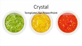  Presentation with hot sauce - PPT layouts with yellow and red spicy sauce background and a white colored foreground