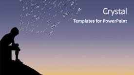  Presentation with mountain - Cool new slides with yellow animation - men silhouette sit backdrop and a  colored foreground