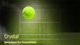  Presentation with animation - Slide deck enhanced with yellow animation - tennis ball with a syringe background and a tawny brown colored foreground