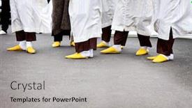  Presentation with moroccan - Beautiful presentation featuring yellow-arabic-shoes-moroccan-marrakesh backdrop and a light gray colored foreground