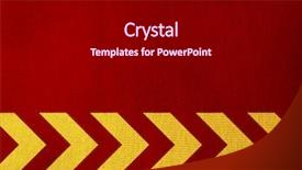  Presentation with tissue - PPT theme featuring yellow arrows over a red background and a black colored foreground