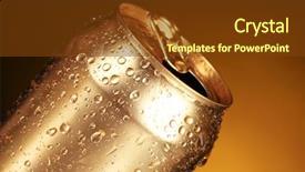  Presentation with water drops - Presentation design featuring yellow background focus on nearest background and a tawny brown colored foreground