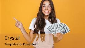  Presentation with long service award - Amazing presentation theme having yellow background holding money backdrop and a gold colored foreground