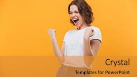  Presentation with winner - Presentation consisting of yellow background make winner background and a gold colored foreground